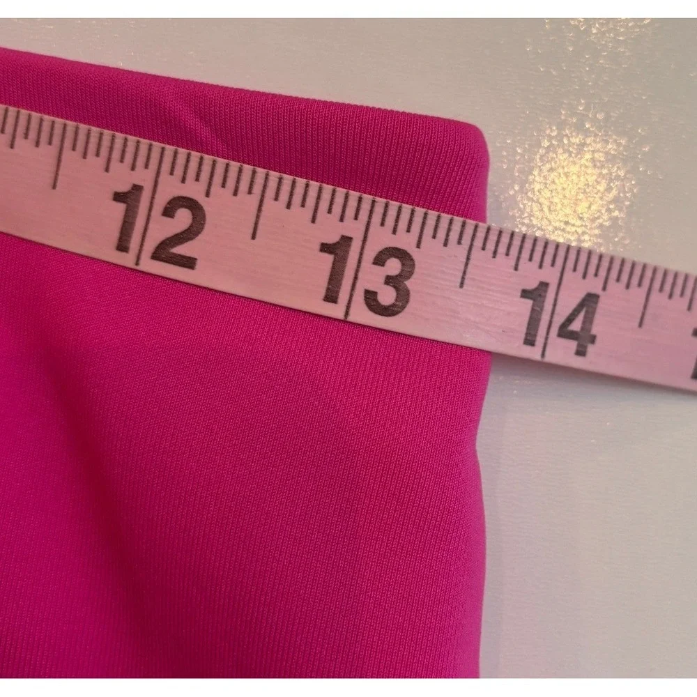 Kikiriki Fuchsia Pink‎ Asymmetrical Ruffle Mini Skirt High Low Bodycon Party L